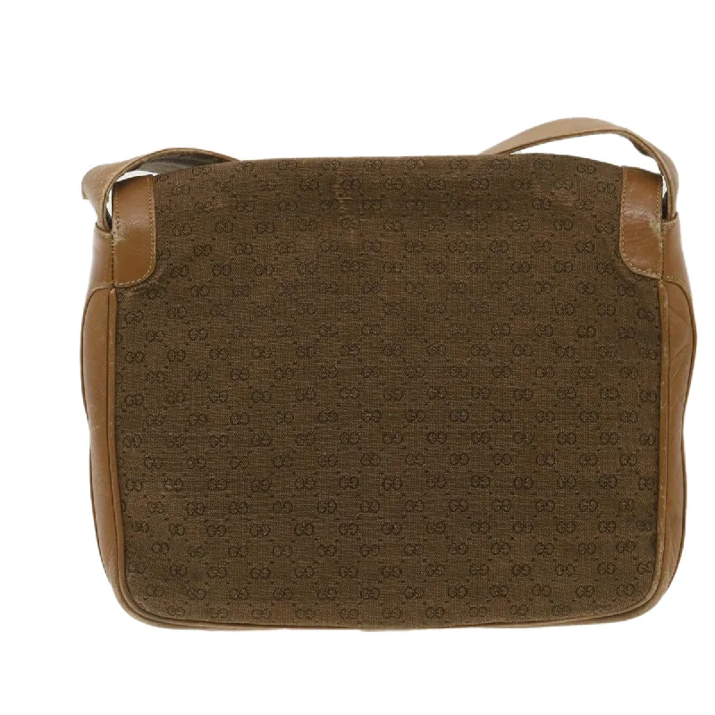 GUCCI Micro GG Canvas Shoulder Bag Beige Brown  ar9061