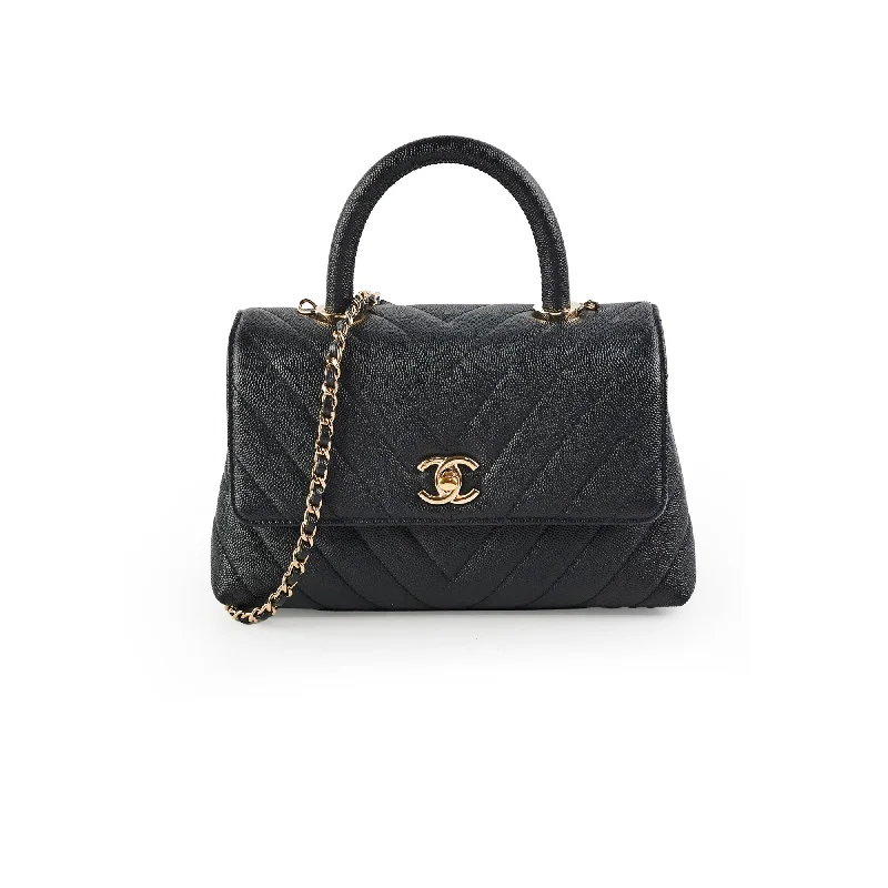 Chanel Coco Handle Small Caviar Black