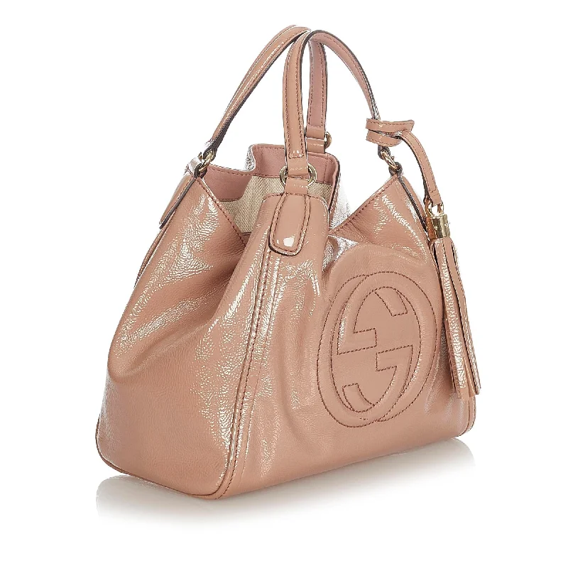 Gucci Medium Patent Soho Cellarius Satchel (SHG-Pqws7K)