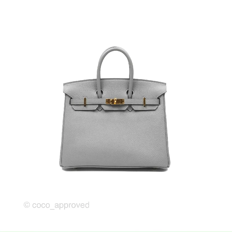 Hermès Birkin 25 Retourne Gris Mouette 4Z Togo Gold Hardware