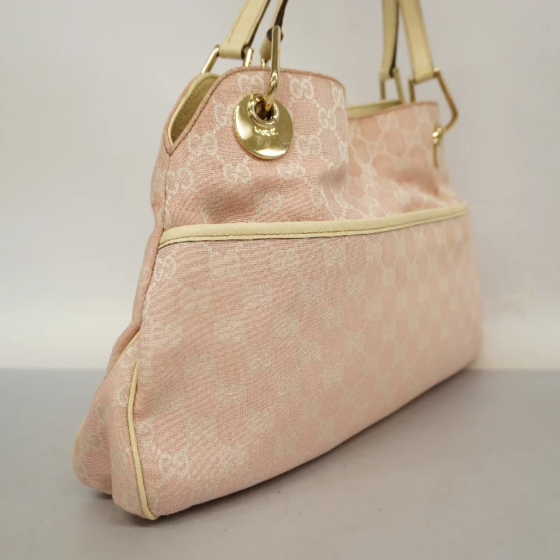 GUCCI  GG Canvas Handbag 121023 Women's Handbag Ivory,Pink