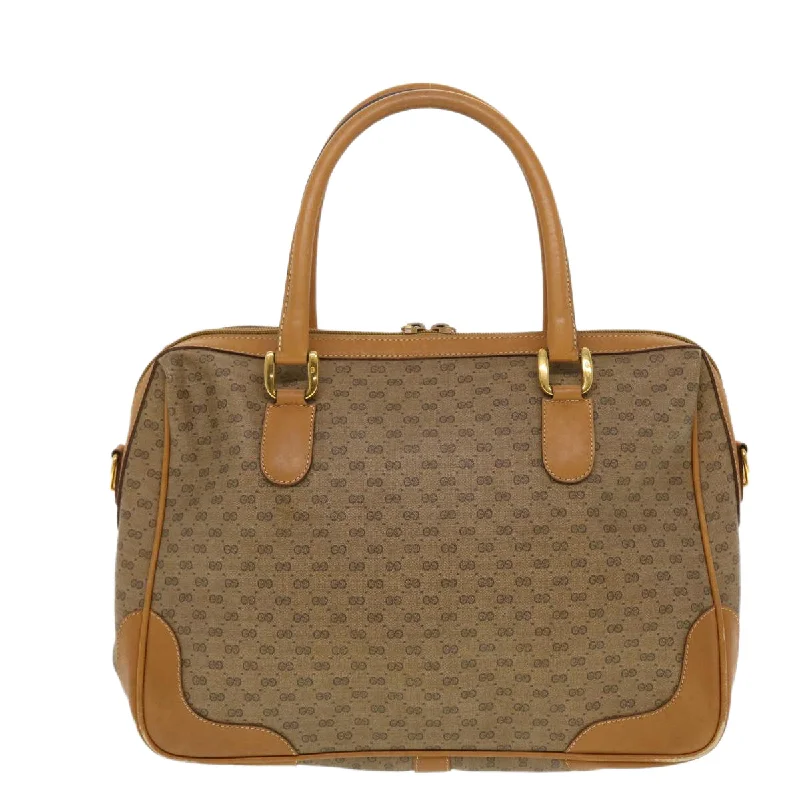 GUCCI Micro GG Canvas Hand Bag PVC Leather Beige 002.104.0033  43224