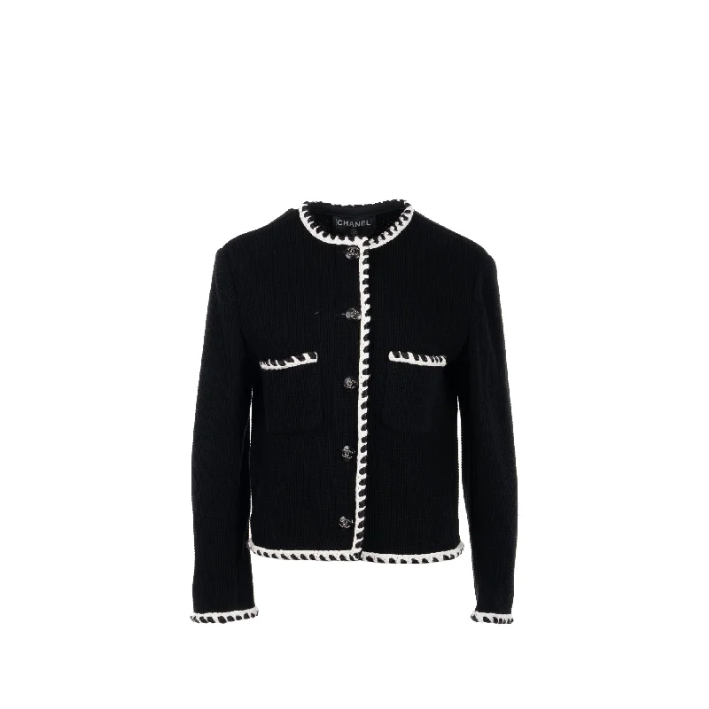 Chanel size 40 21C Jacket cotton Black