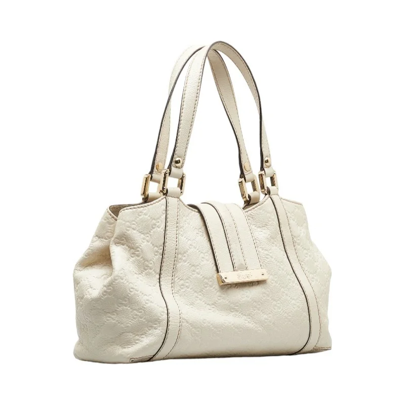 GUCCIsima Handbag 233610 White Leather Women's