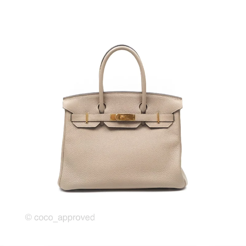 Hermès Birkin 30 Retourne Gris Tourterelle Togo Gold Hardware