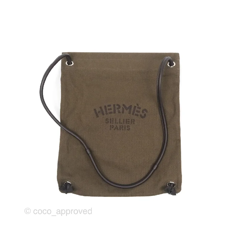 Hermès 2-way Maline Bag Khaki Canvas