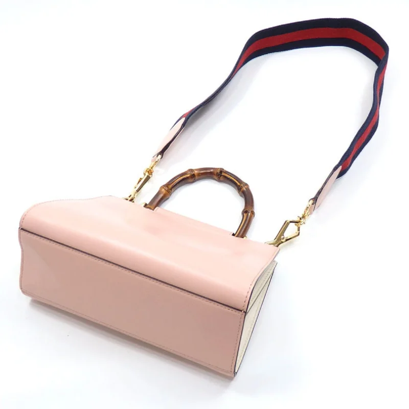 GUCCI Handbag Bamboo Women's Pink Leather 470271 Shoulder Nimfair