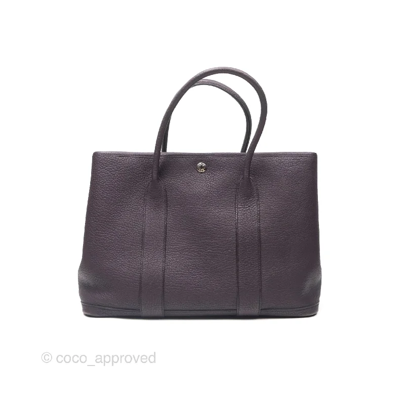 Hermes Garden Party 36 Veau Negonda 59 Raisin Palladium Hardware