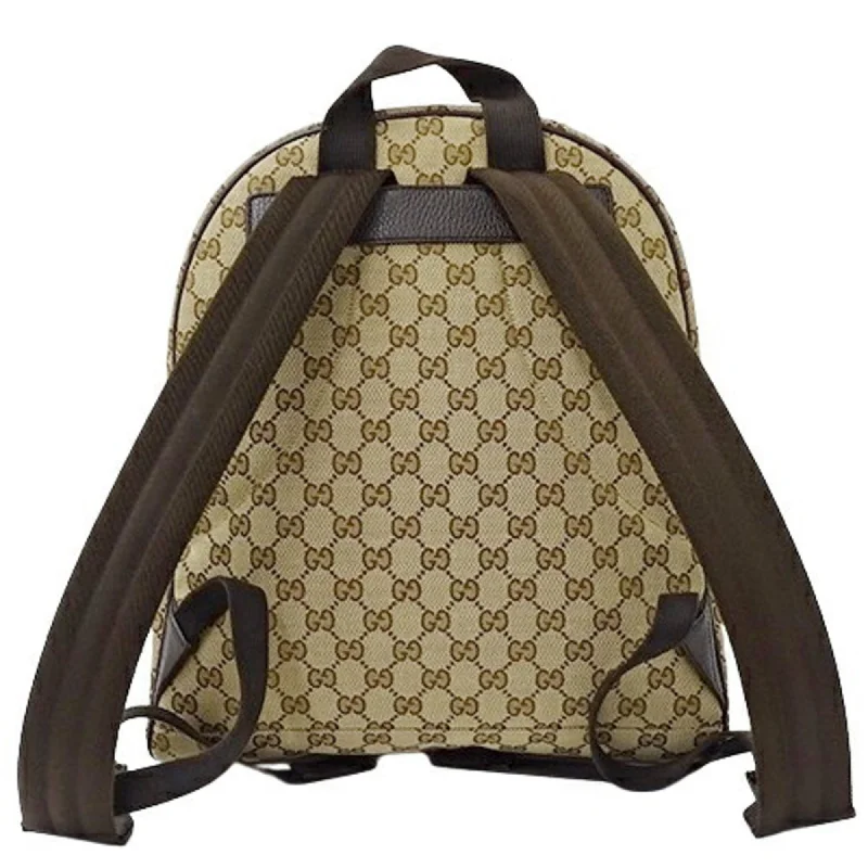 GUCCI bag ladies men's backpack GG canvas brown beige 449906