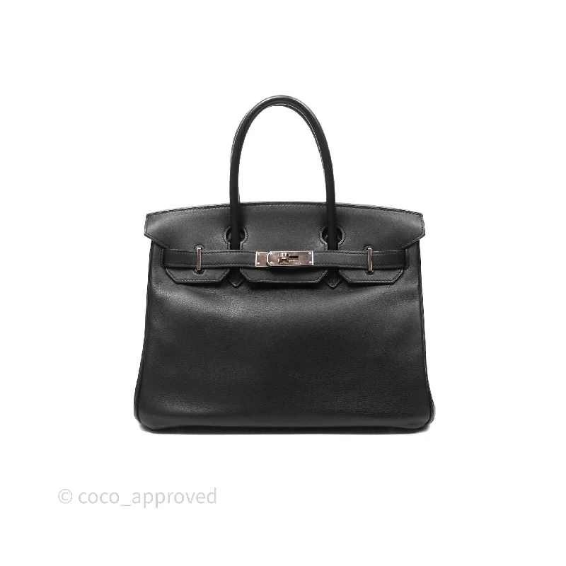 Hermès Birkin 30 Noir 89 Evergrain Palladium Hardware