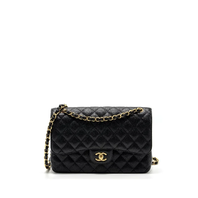 Chanel jumbo classic double flap bag caviar Black GHW