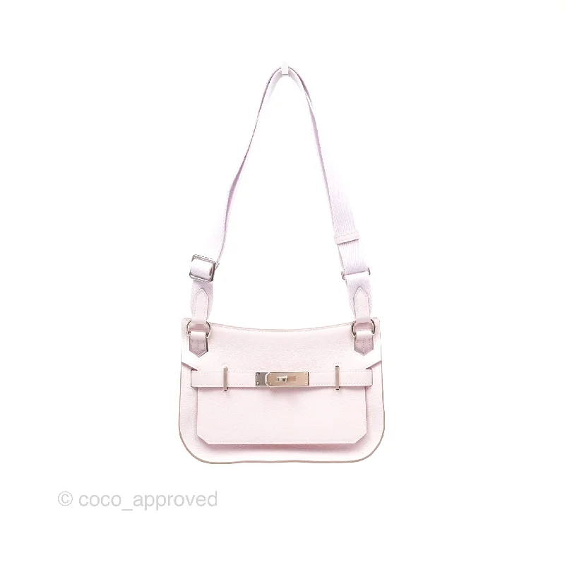 Hermès Mini Jypsiere Mauve Pale Evercolor Palladium Hardware