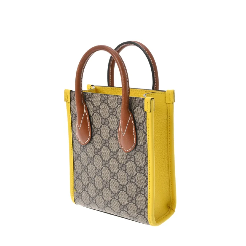 GUCCI Jumbo GG Tote Bag Beige/Yellow 699406 Women's Supreme Canvas Handbag