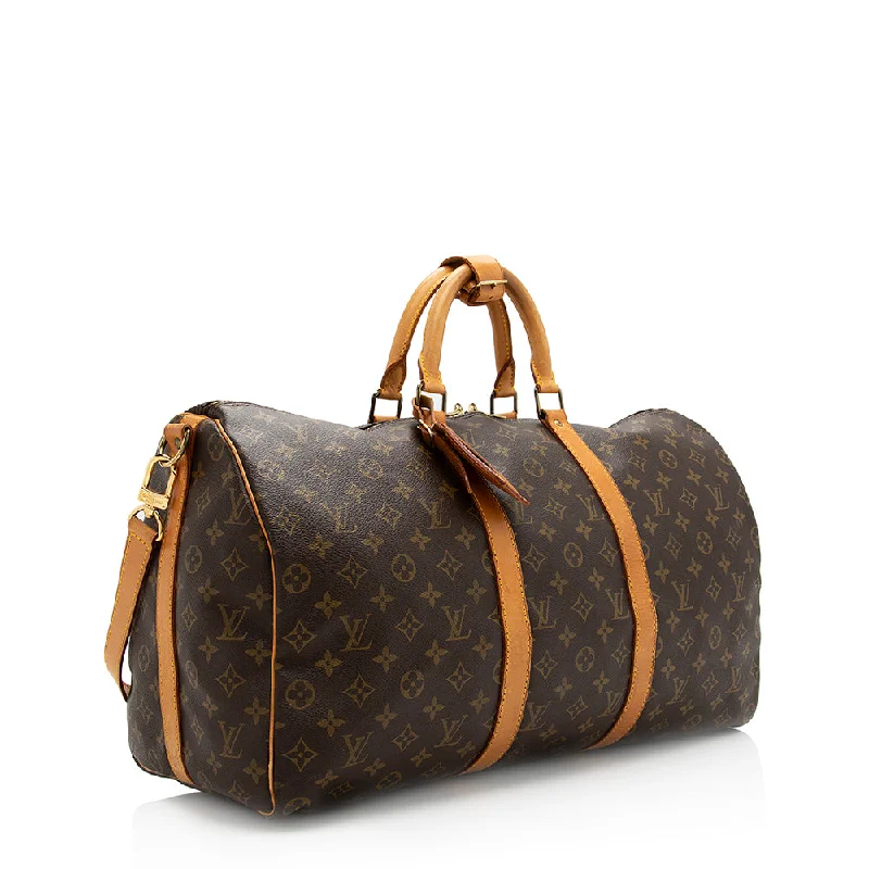 Louis Vuitton Vintage Monogram Canvas Keepall Bandouliere 50 Duffle Bag (20813)