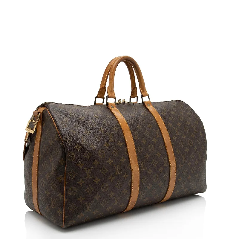 Louis Vuitton Vintage Monogram Canvas Keepall Bandouliere 50 Duffle Bag (RB8b0U)