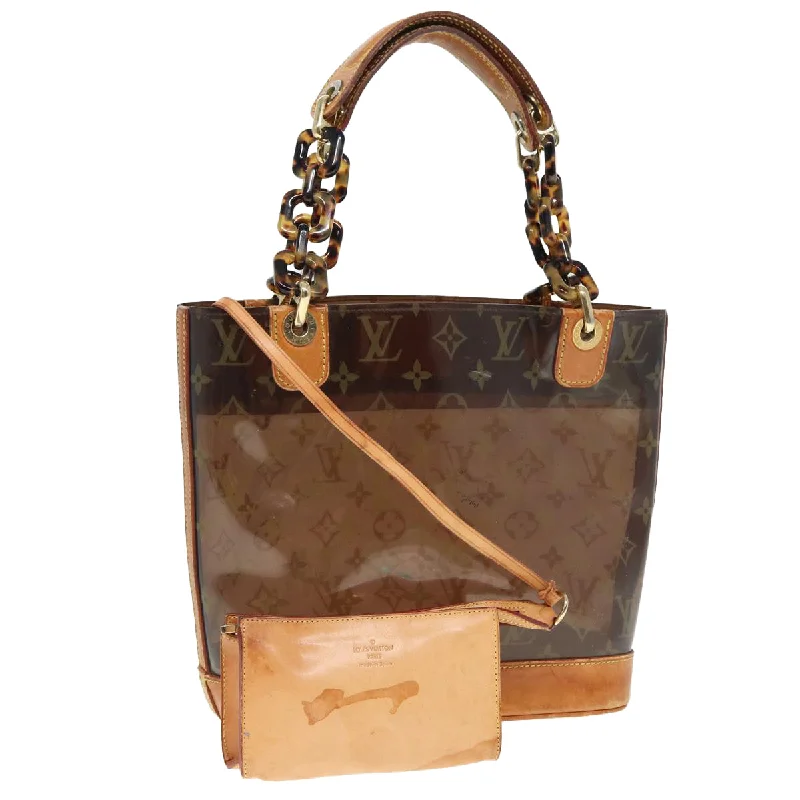 LOUIS VUITTON Monogram Vinyl Cabas Amble PM Tote Bag Brown  80349