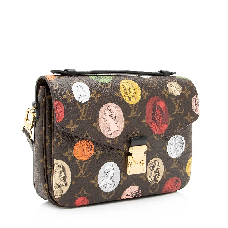 Louis Vuitton X Fornasetti Limited Edition Monogram Cameo Canvas Pochette Metis Shoulder Bag (23503)