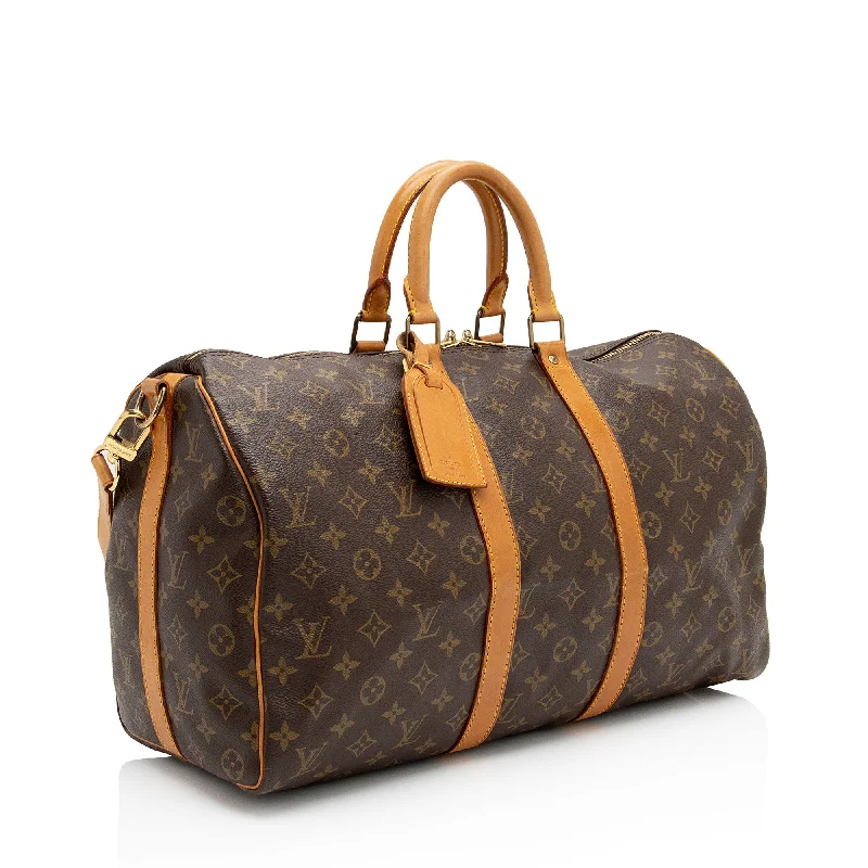 Louis Vuitton Vintage Monogram Canvas Keepall Bandouliere 45 Duffle Bag (vusdK4)