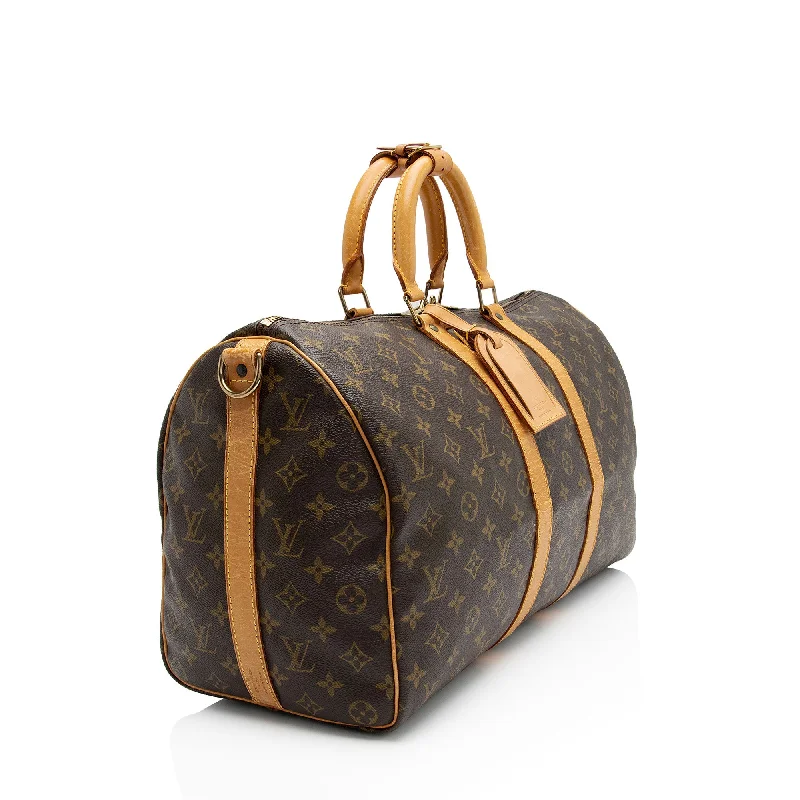 Louis Vuitton Vintage Monogram Canvas Keepall Bandouliere 45 Duffle Bag (eLIEgI)