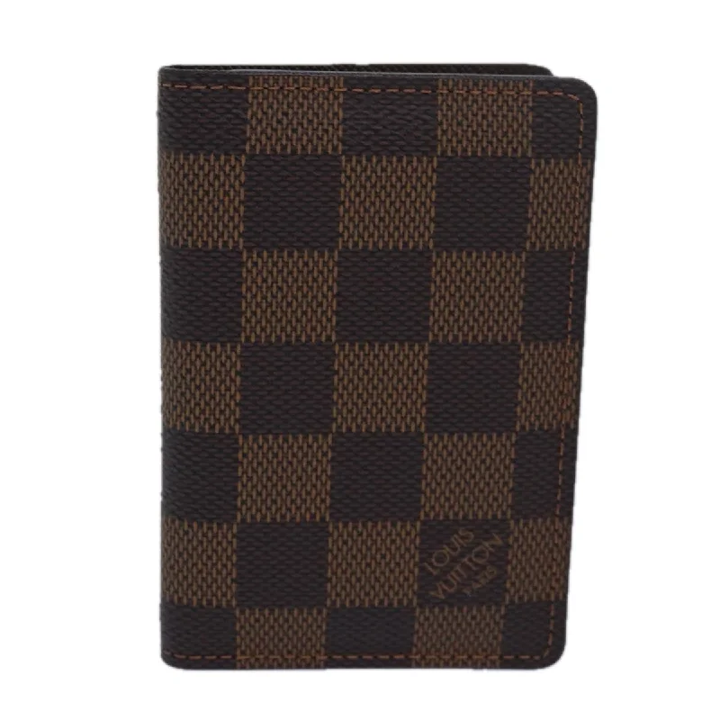 LOUIS VUITTON Damier Ebene Organizer Dupoch Card Case N61721  80998