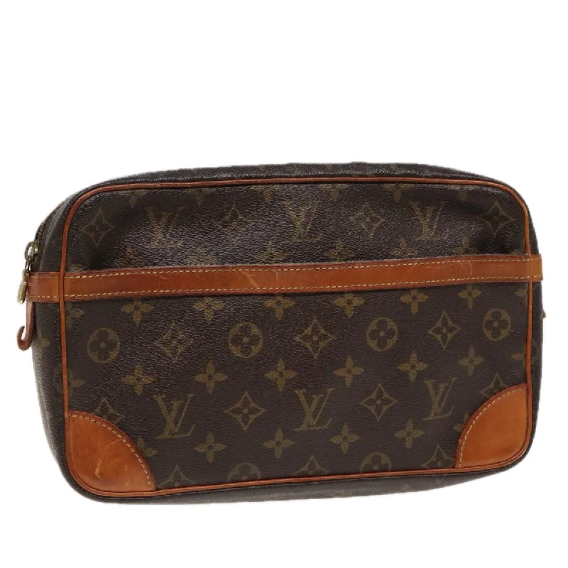 LOUIS VUITTON Monogram Compiegne 28 Clutch Bag M51845  80920