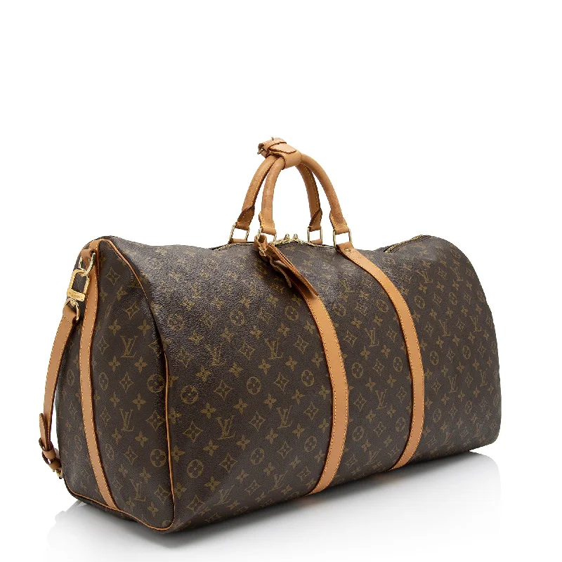 Louis Vuitton Vintage Monogram Canvas Keepall Bandouliere 60 Duffle Bag (05Mljd)