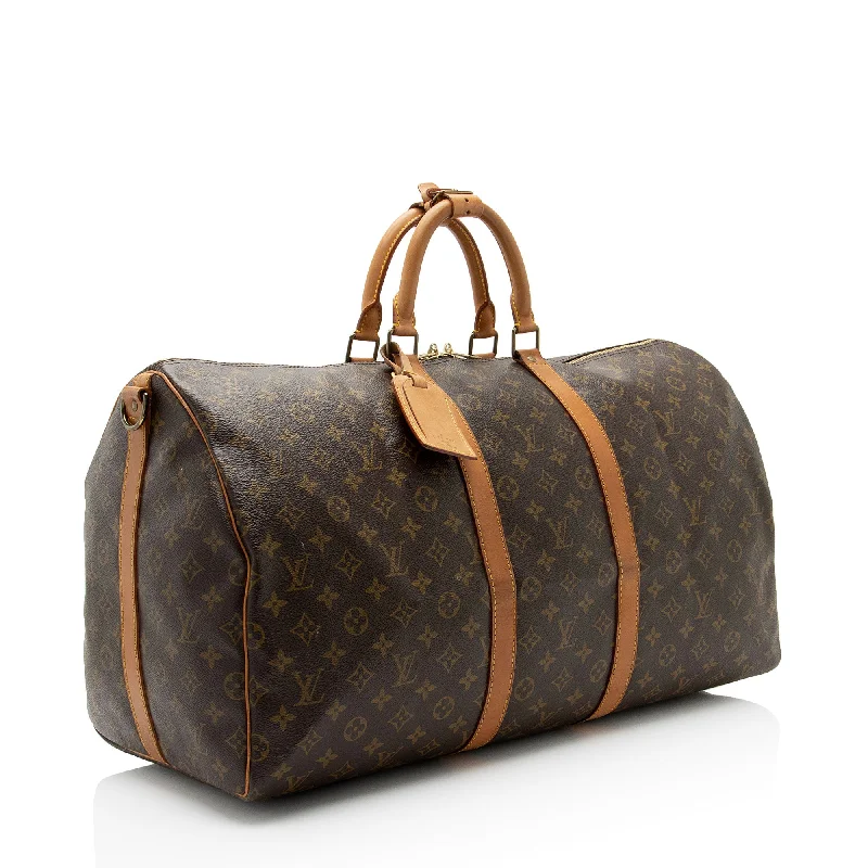 Louis Vuitton Vintage Monogram Canvas Keepall Bandouliere 55 Duffle Bag (XbrDc4)