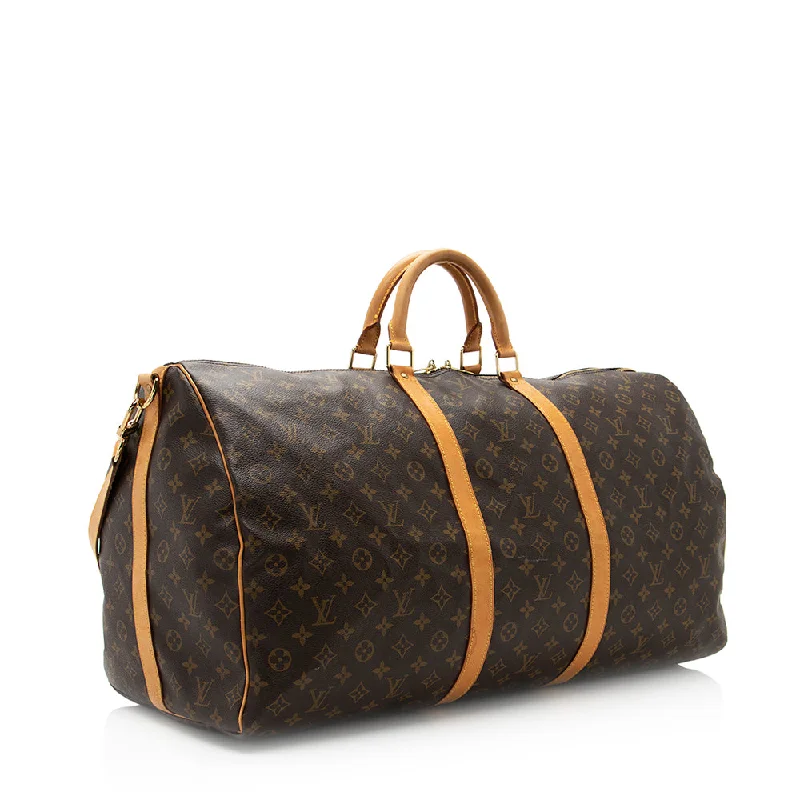 Louis Vuitton Vintage Monogram Canvas Keepall Bandouliere 60 Duffel Bag (20358)