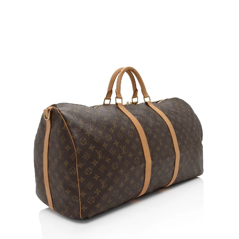 Louis Vuitton Vintage Monogram Canvas Keepall Bandouliere 60 Duffle Bag (1obcrO)