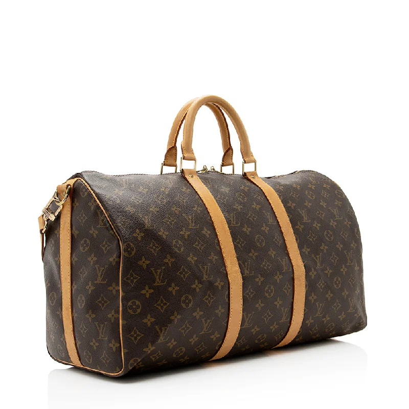 Louis Vuitton Vintage Monogram Canvas Keepall Bandouliere 50 Duffel Bag (20790)