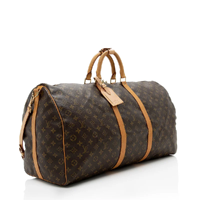 Louis Vuitton Vintage Monogram Canvas Keepall Bandouliere 60 Duffel Bag (17040)