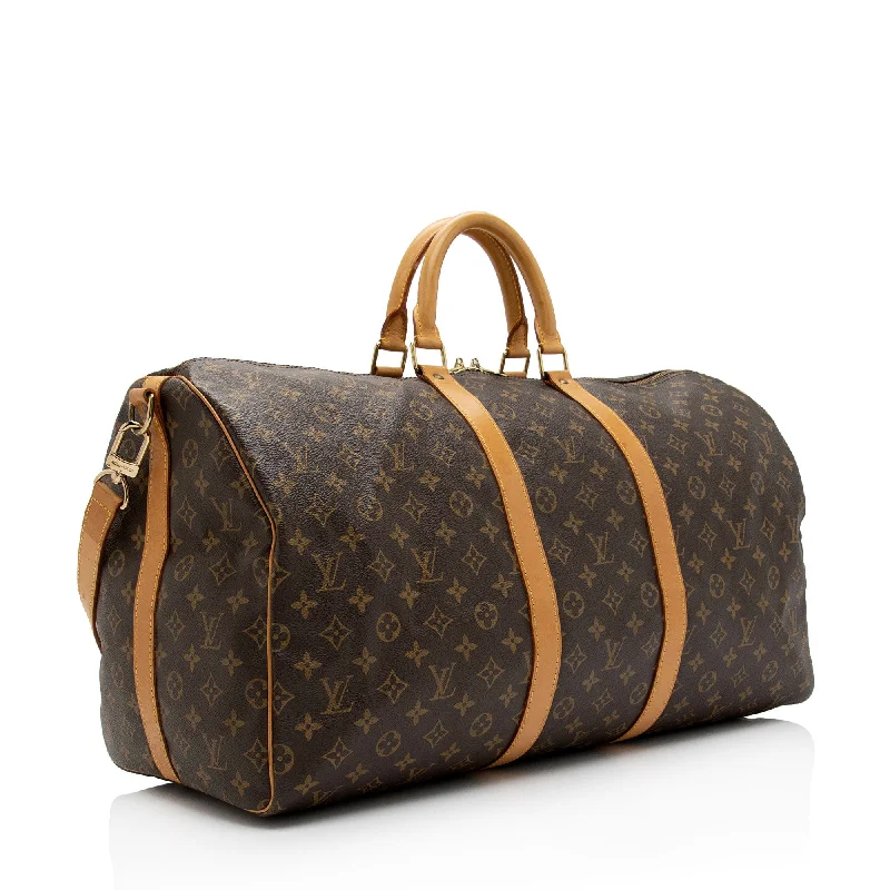 Louis Vuitton Vintage Monogram Canvas Keepall Bandouliere 55 Duffle Bag (g634Q4)