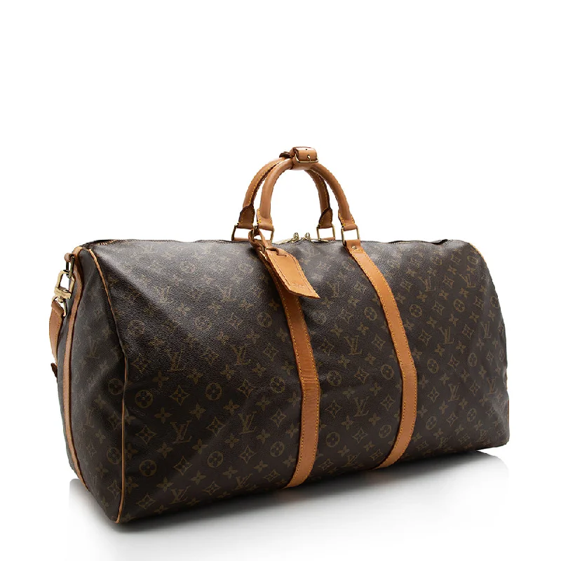 Louis Vuitton Vintage Monogram Canvas Keepall Bandouliere 60 Duffel Bag (17041)