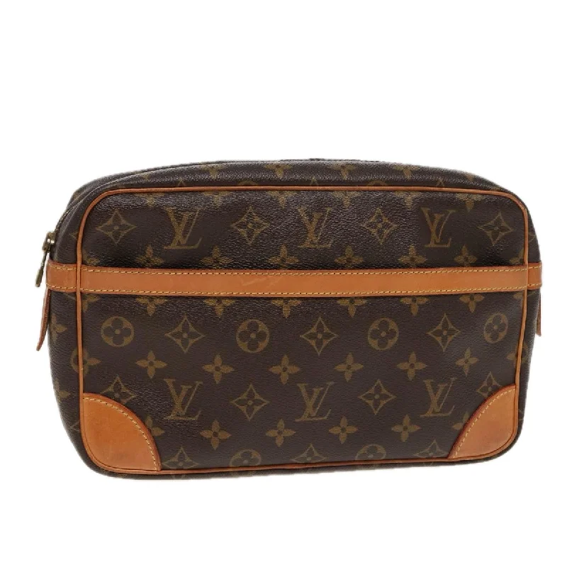 LOUIS VUITTON Monogram Compiegne 28 Clutch Bag M51845  81860