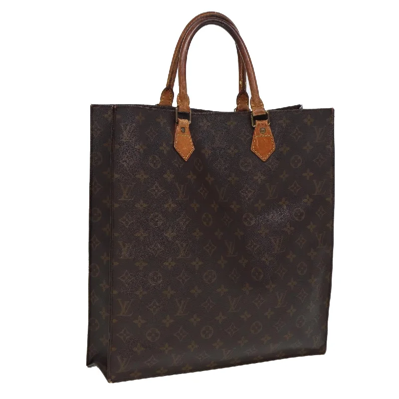 LOUIS VUITTON Monogram Sac Plat Hand Bag M51140  80046