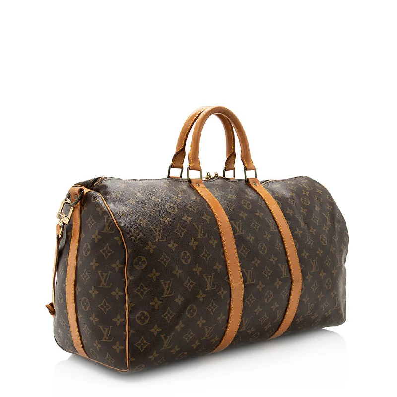 Louis Vuitton Vintage Monogram Canvas Keepall Bandouliere 50 Duffle Bag (20373)