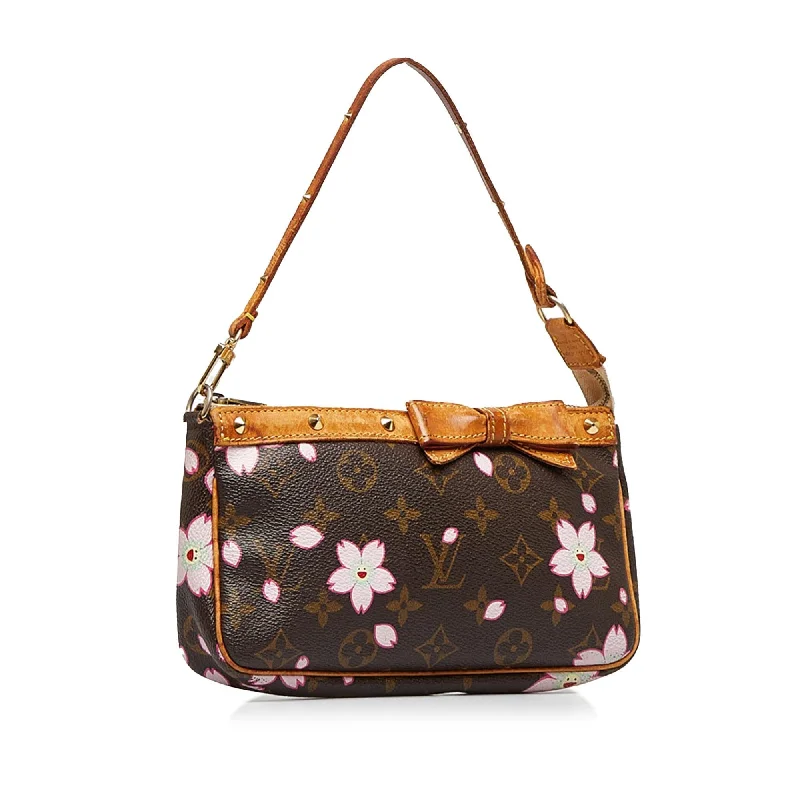 Louis Vuitton x Takashi Murakami Monogram Cherry Blossom Pochette Accessoires (RrgtNO)