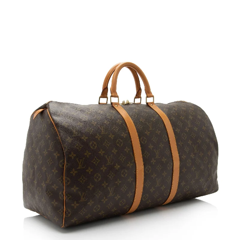 Louis Vuitton Vintage Monogram Canvas Keepall 55 Duffle Bag (xIA279)