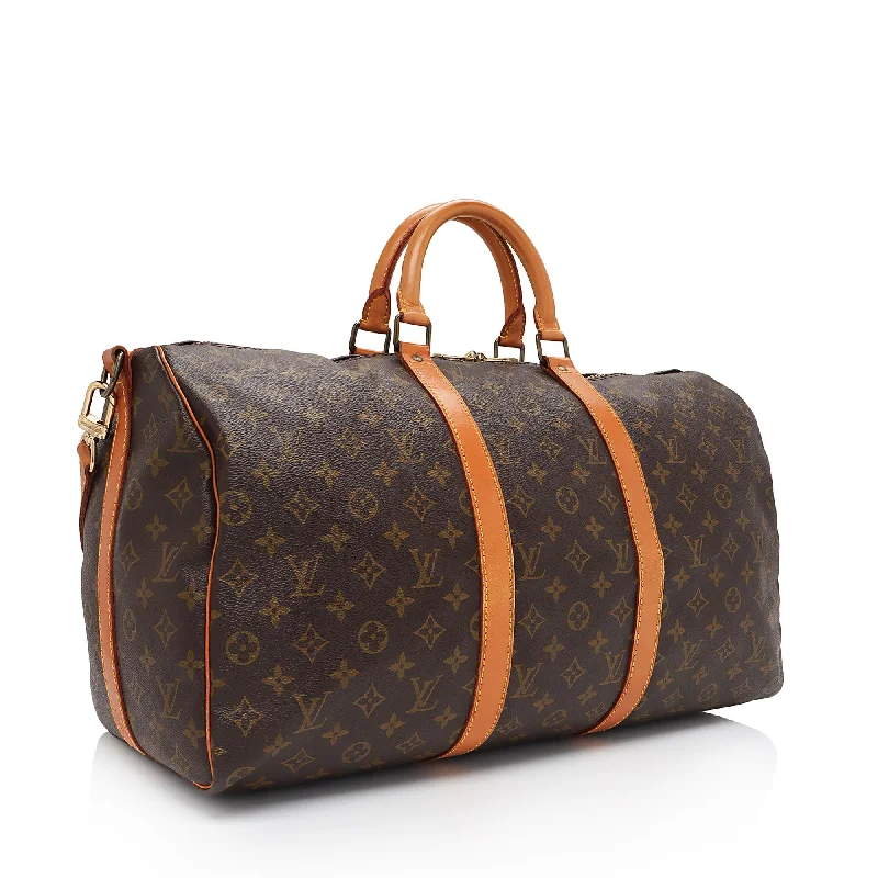 Louis Vuitton Vintage Monogram Canvas Keepall Bandouliere 50 Duffle Bag (vjjT94)