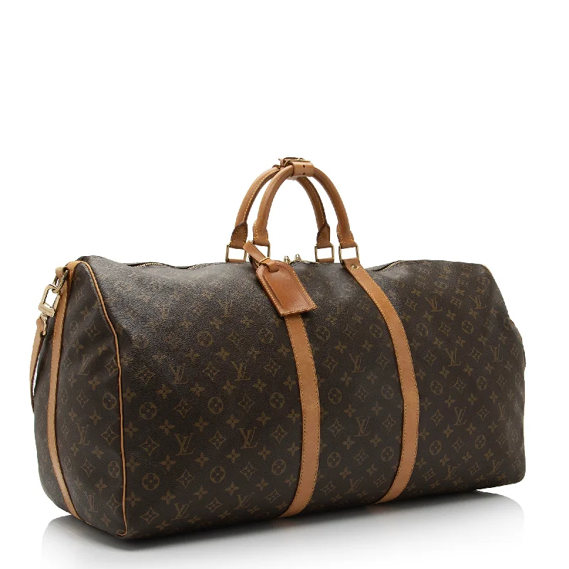 Louis Vuitton Vintage Monogram Canvas Keepall Bandouliere 60 Duffle Bag (Nob4B7)